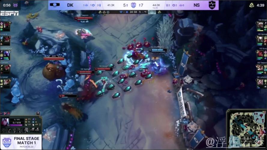 DK上路围攻击溃T1,Smash韦鲁斯双杀立功。 DK上路围攻击溃T1,Smash韦鲁斯双杀立功。